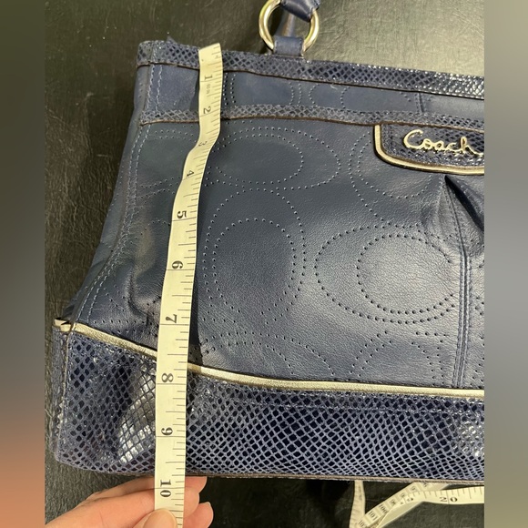 Coach Park Elevated Leather Snakeskin Carryall - Picture 8 of 12